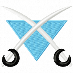 Crossed Sabers Embroidery Design 1 Crossed Sabers Embroidery Design 1